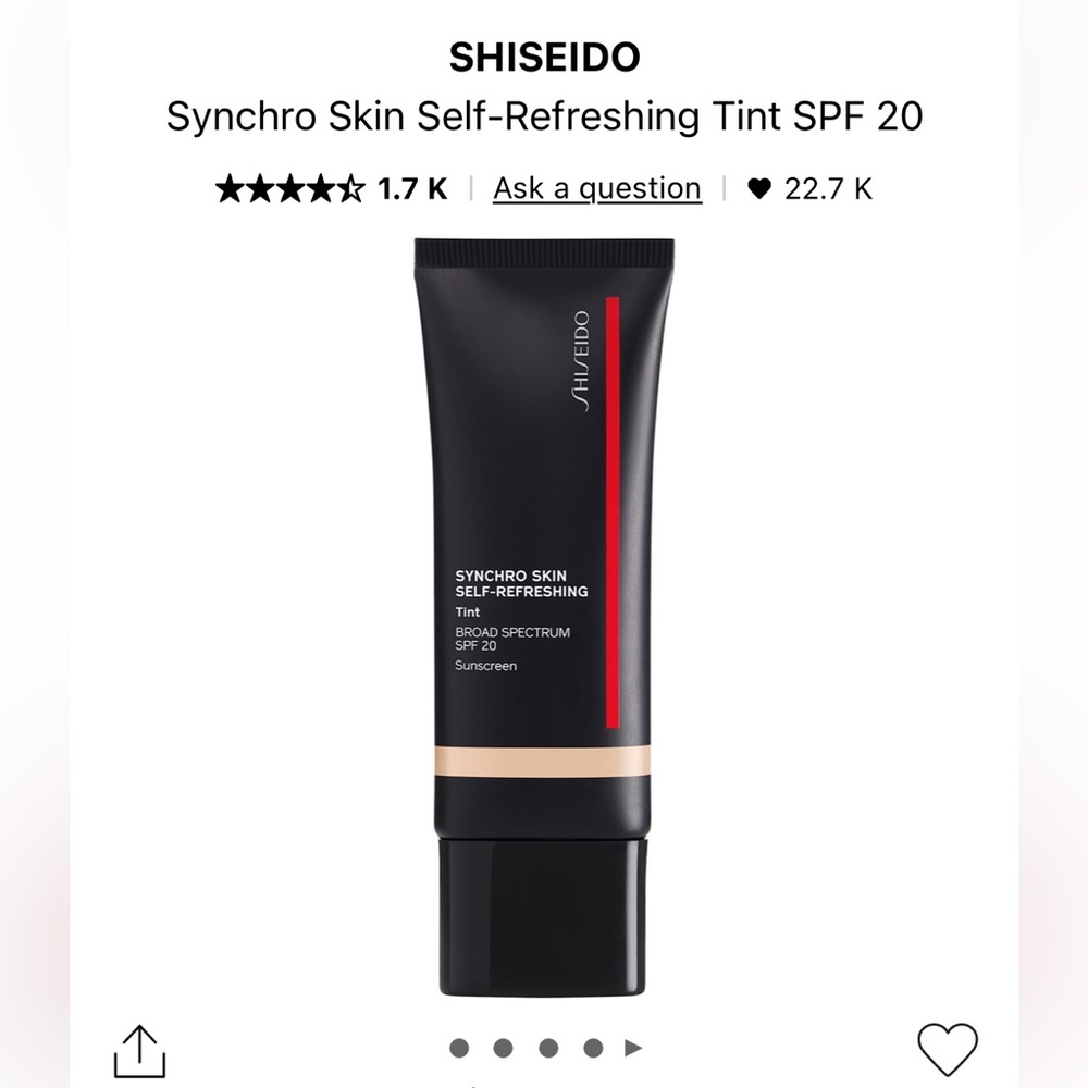 Shiseido Synchro skin self refreshing tint spf 20